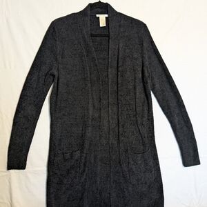 Matty M Black Open Front Cardigan Sweater